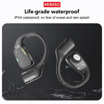 AI MINISO M98 Wireless Headphones OWS Bluetooth Earphones with AI Translator, Gaming Headset, Open Ear Sports Earbuds, LCD Touch Screen IPX5 Waterproof