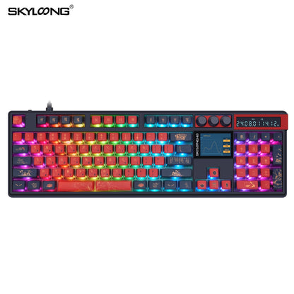 SKYLOONG GK104 Pro Wireless Mechanical Keyboar Full-Size Gamer Keyboard RGB Backlit Voice Calculator 8K Polling Rate for PC
