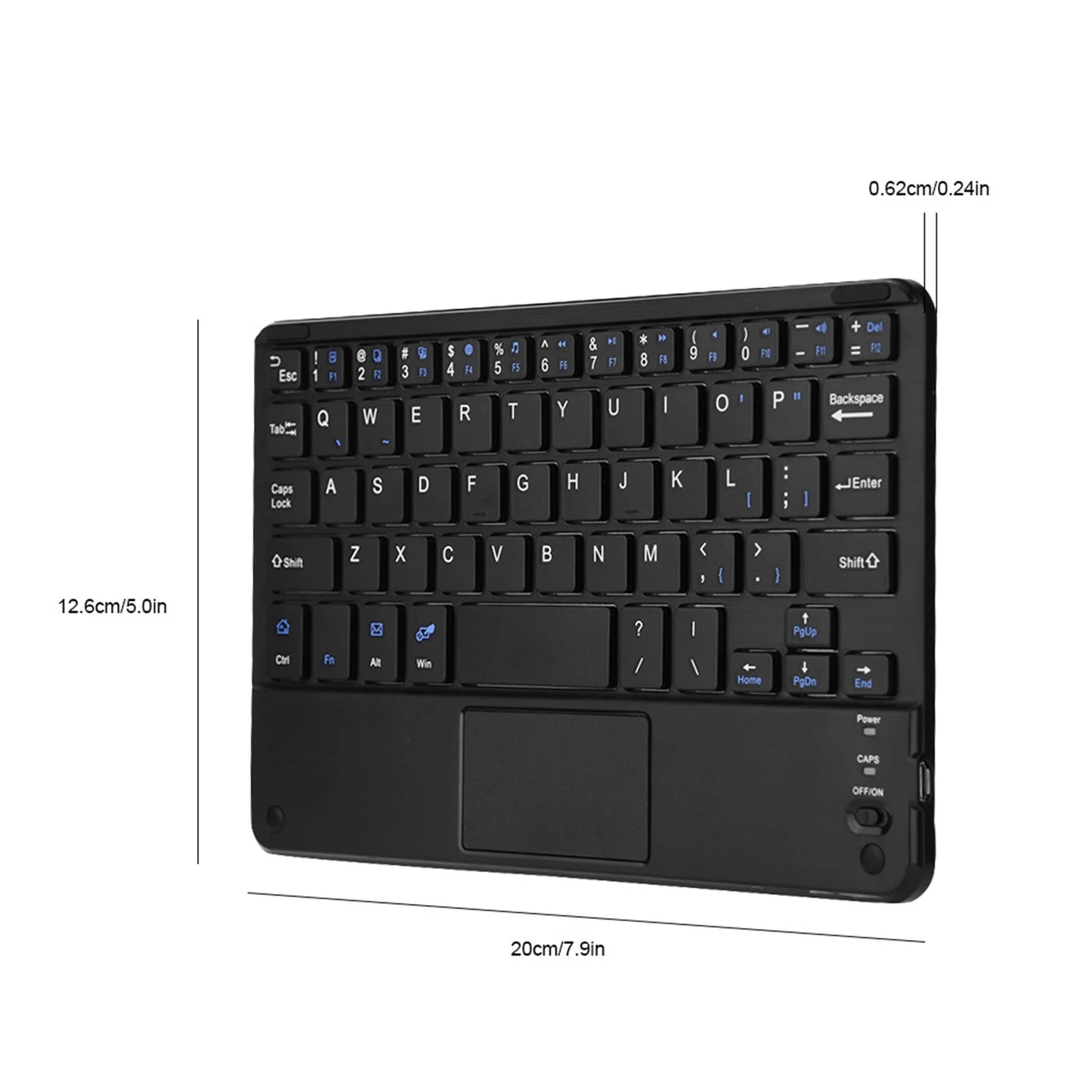 Professional UltraSlim Mini Wireless Bluetooth Keyboard with Touchpad Compact Ergonomic Responsive for Windows PC Android Tablet