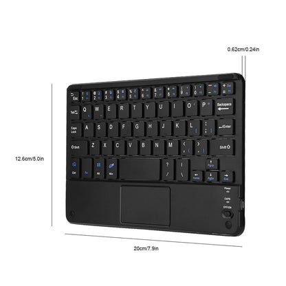 Professional UltraSlim Mini Wireless Bluetooth Keyboard with Touchpad Compact Ergonomic Responsive for Windows PC Android Tablet