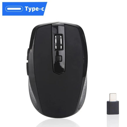 Wireless Ergonomic Mouse 2.4GHz USB Type-C Wireless Mouse, Adjustable 800/1200/1600 DPI Ergonomic Mouse for MacBook Pro, Laptop, PC & Office