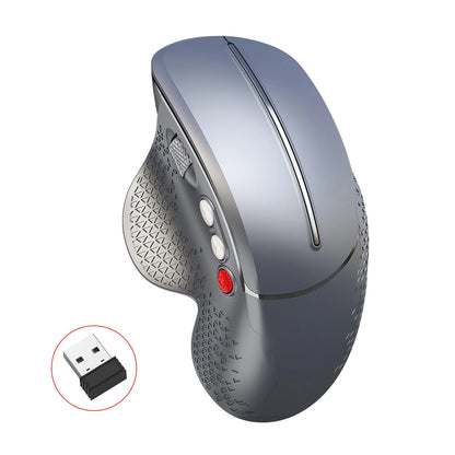 HXSJ T32 2.4G Wireless Ergonomic Vertical Mouse, 4800 DPI Wireless Gaming Mouse with Side Metal Roller, USB Ergonomic Mouse for PC, Laptop & Office