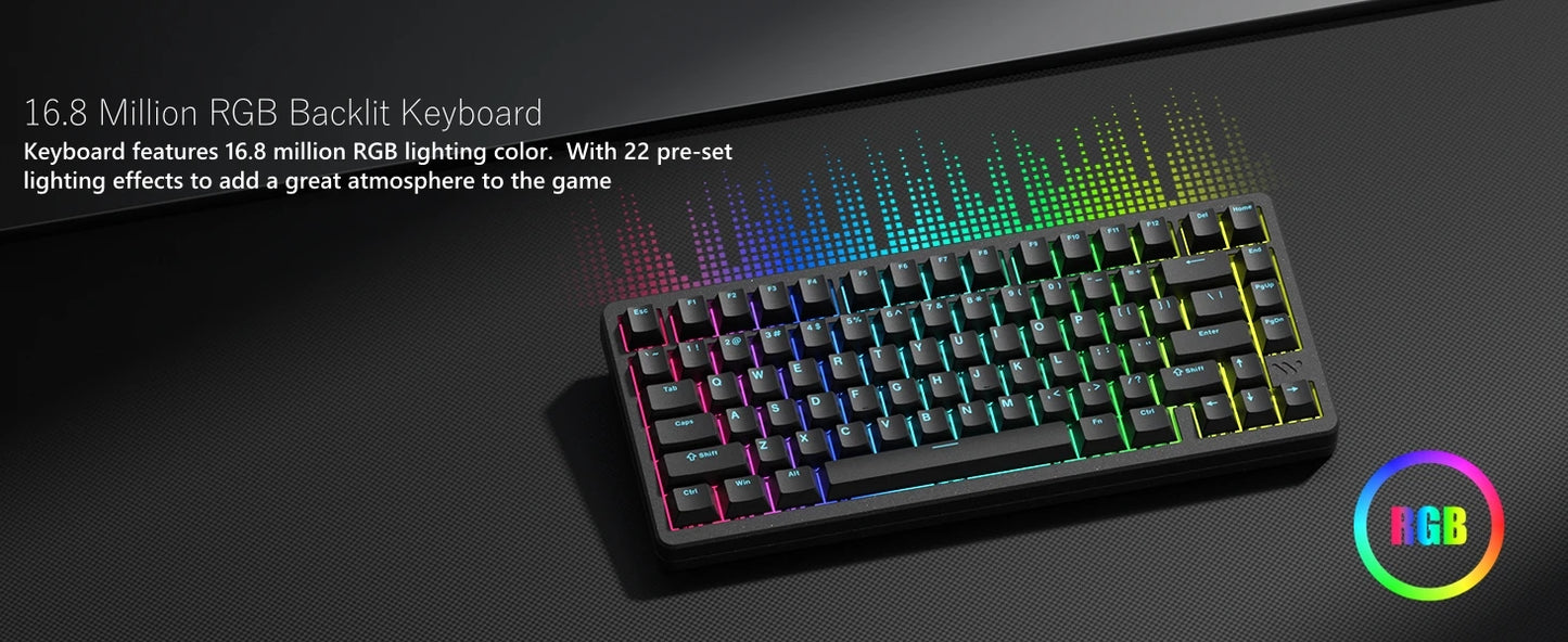 Womier SK75 TMR 75% Wireless Magnetic Keyboard Rapid Trigger Tri-Mode Bluetooth/2.4G/USB-C Hot-Swap Esports Gaming Keyboard