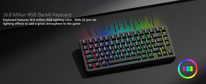 Womier SK75 TMR 75% Wireless Magnetic Keyboard Rapid Trigger Tri-Mode Bluetooth/2.4G/USB-C Hot-Swap Esports Gaming Keyboard