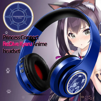 Miku Nakano Sanjiu Bluetooth 5.0 Over-Ear Anime Headphones – Wireless Stereo Gaming Headset with Deep Bass, Microphone & TF Card Support