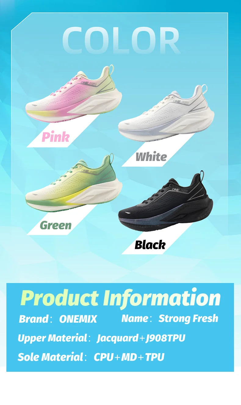 ONEMIX Men Running Shoes Super Lightweight Outdoor Athletic Training Jogging Sneakers Anti-Slip Wear-Resistant Walking Footwear