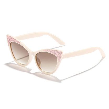 Lovely Cat Eye Children Sunglasses Shiny Bowknot Sun Glasses Kids Cute Baby Eyewear Trend Girls Boy Eyeglasses