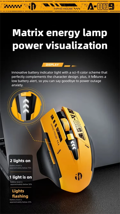 Inphic A9 V2 Wireless Gaming Mouse – 12800 DPI Rechargeable Ergonomic Mouse