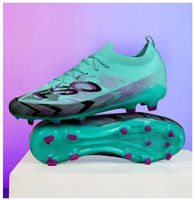 Nouvelles chaussures de football pour hommes, chaussures d'entraînement, crampons longs antidérapants FG, chaussures de football ultralégères, crampons d'extérieur, livraison directe