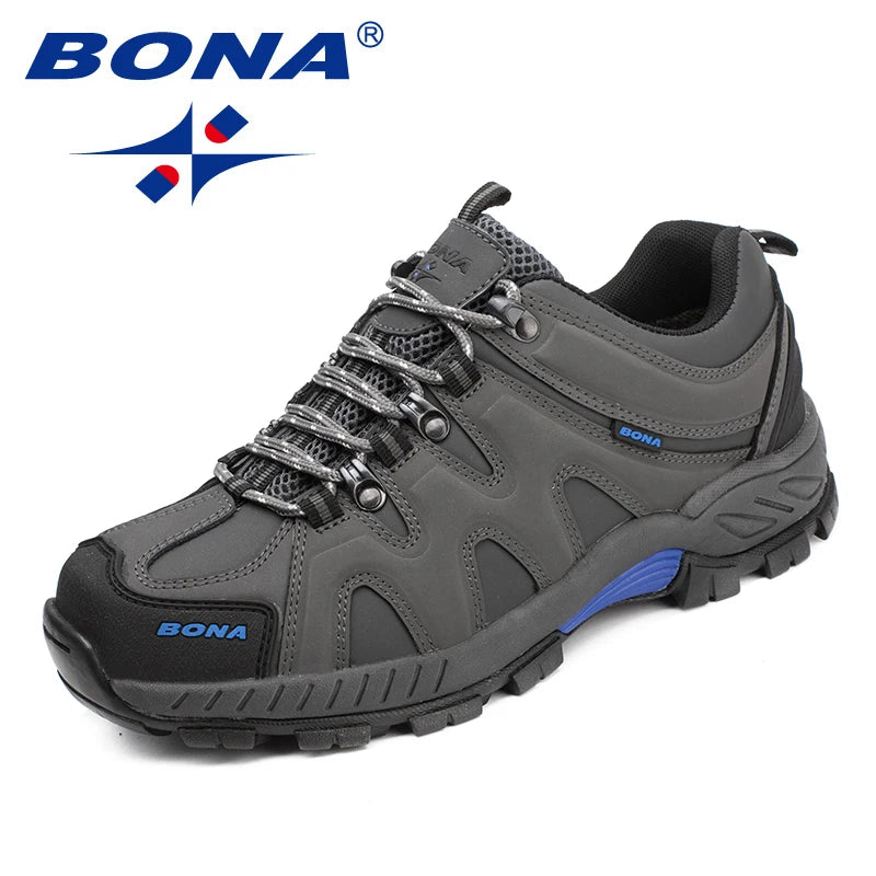 BONA novi klasični stil muške planinarske cipele na vezanje, muške sportske cipele za outdoor trčanje, trekking tenisice