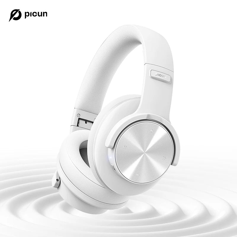 Picun B8 Wireless Bluetooth Headphones with 120H Playtime, Bluetooth 5.3, Deep Bass, Low Latency Gaming Headset with Microphone