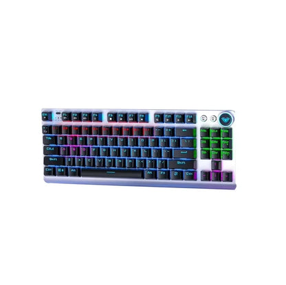 AULA F3001 Mechanical Keyboard Bluetooth Wireless Three Mode Metal Panel Two-color Injection Molding Cool Backlight Effect 87Key
