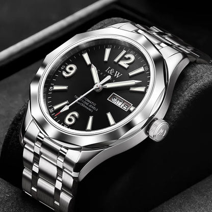 Luksusowy mechaniczny zegarek męski Reloj CARNIVAL z wolframu, mechanizm automatyczny MIYOTA 8205, wodoodporny.