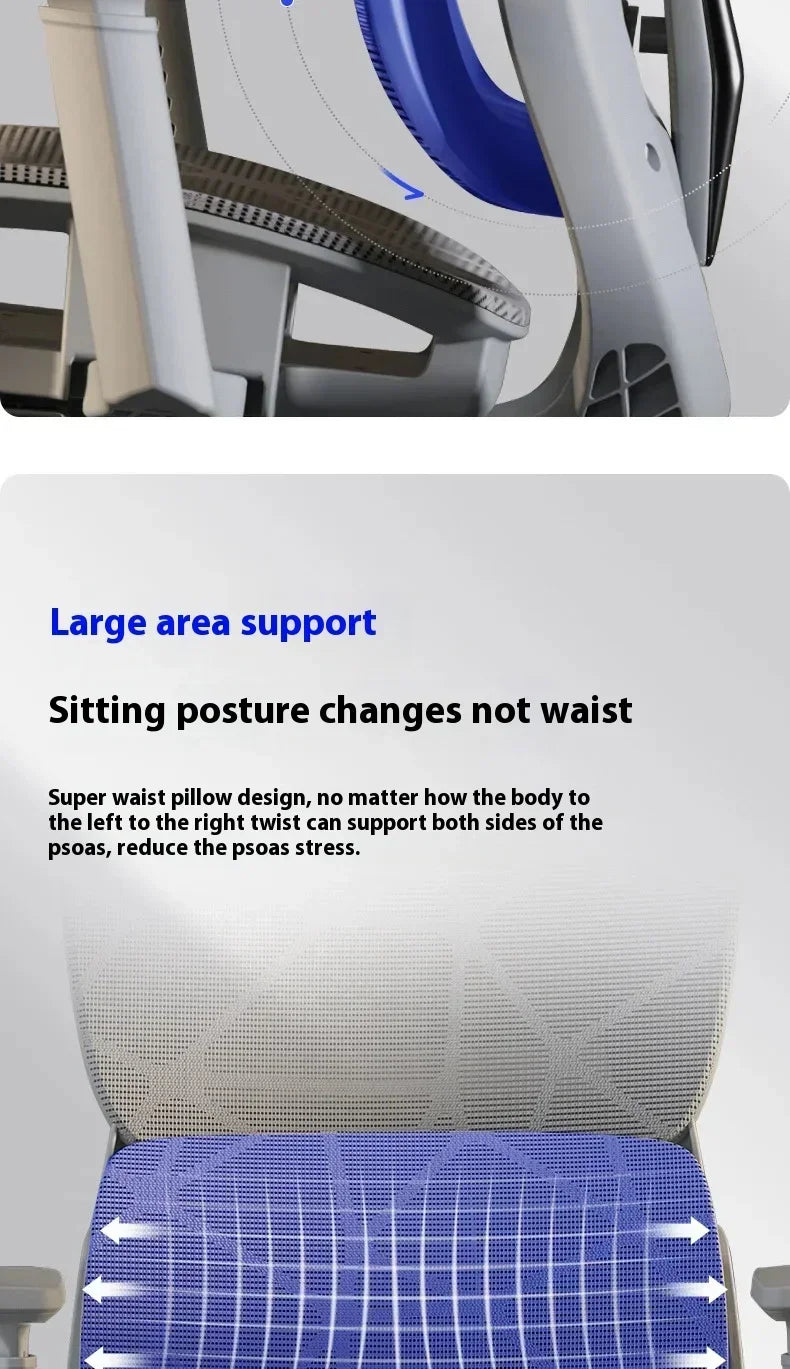 Ergonomic Gaming Office Chair Adjustable 3D Armrests Headrest Lumbar Support Computer Desk Chair with Footrest & Reclining Backrest
