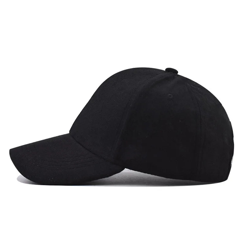 Afslappede baseballkasketter til kvinder og mænd – modekasketter i ruskind til efterår og vinter – udendørs solkasketter – snapback-kasketter – unisex-kasketter i ensfarvet design – hiphop-kasketter