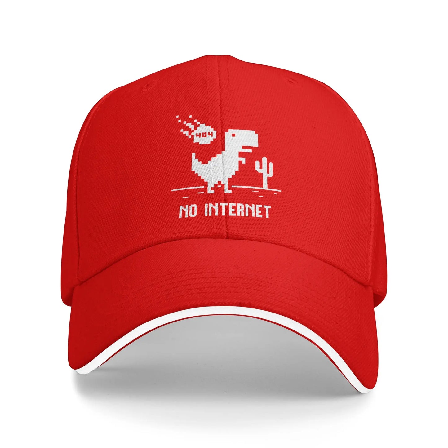 Summer Casual Baseball Cap Funny No Internet T Rex for Programmers Running Hippie Trucker Hat For Couple Hot Sal  Snapback Cap