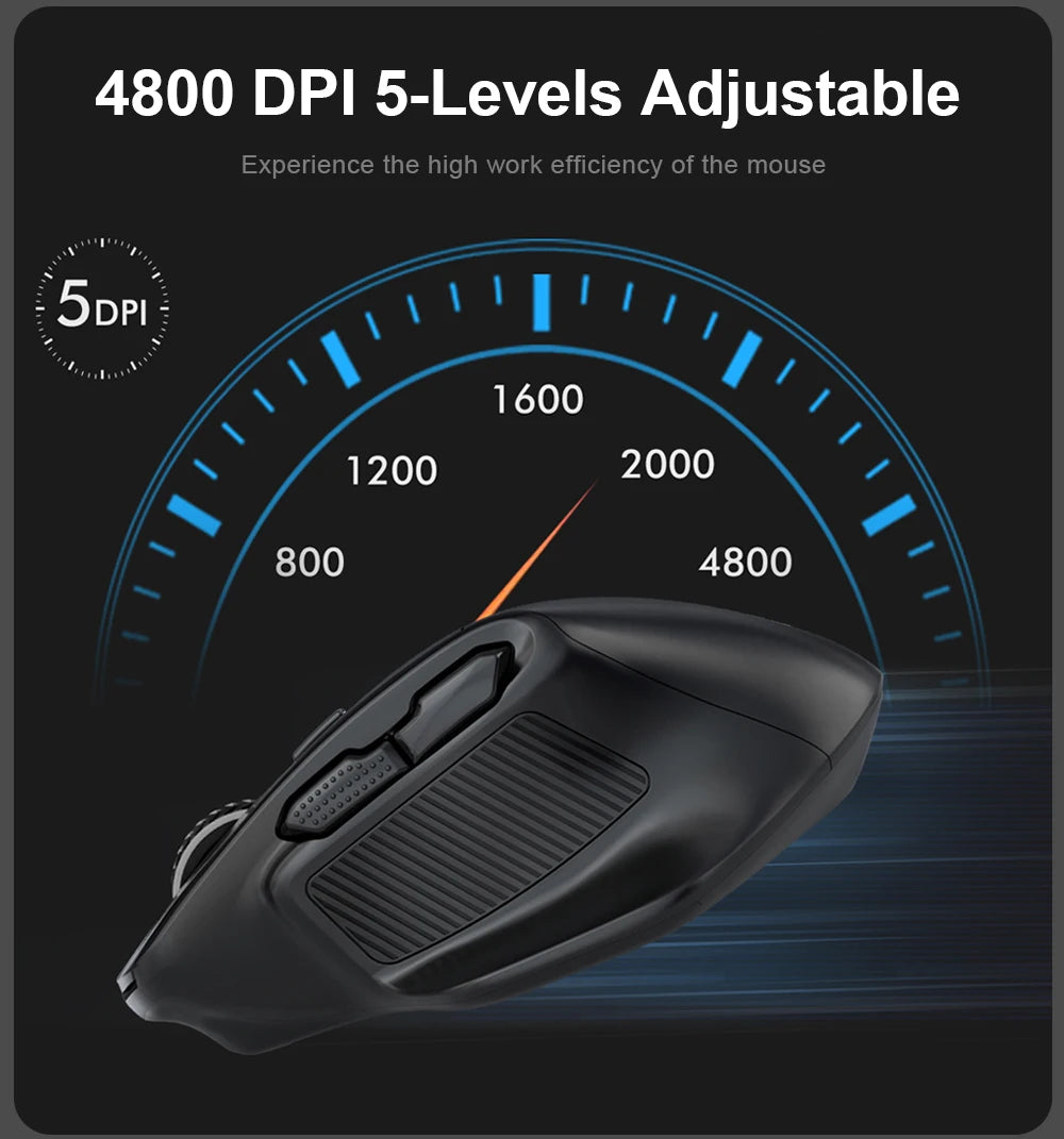 E-YOOSO X-31 Pro USB-gamingmus, stor, med Bluetooth-stöd, 2.4G trådlös, PAW3212, 4800 DPI, för gamers, dator, laptop och PC