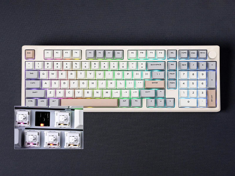 EPOMAKER Galaxy100 1800 ANSI US Layout Hot-Swap Gasket-Mounted Tri-mode Wireless Aluminum Mechanical Gaming Keyboard