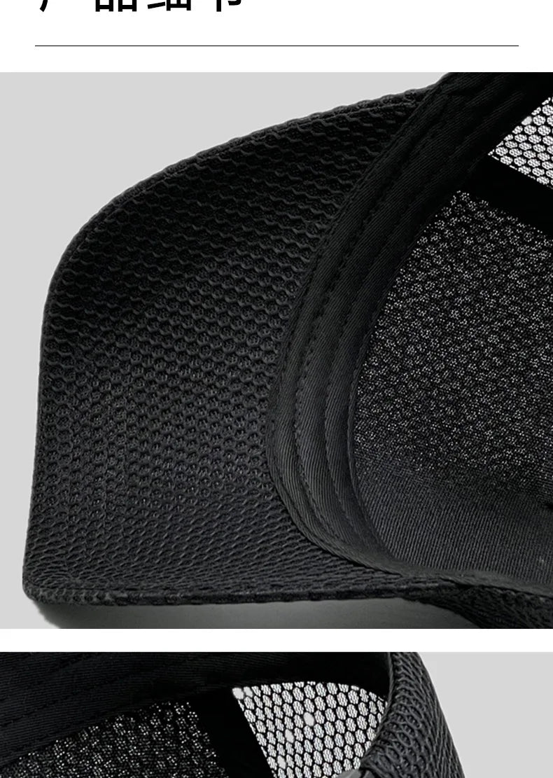 60-64cm Big Head Mesh Breathable Baseball Cap Men And Women Thin Section High Top Hat Outdoor Sunscreen Sun Hat Duck Tongue Hat