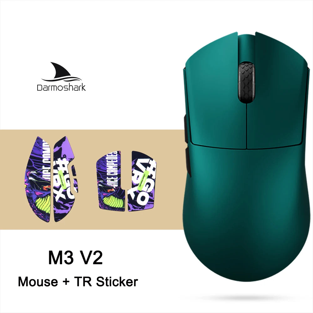 Souris gaming sans fil Darmoshark M3 V2 Tri-Mode 8K, capteur PAW3395, 26K DPI – Souris gaming ultra-légère pour PC et ordinateur portable