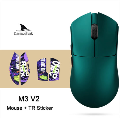 Souris gaming sans fil Darmoshark M3 V2 Tri-Mode 8K, capteur PAW3395, 26K DPI – Souris gaming ultra-légère pour PC et ordinateur portable
