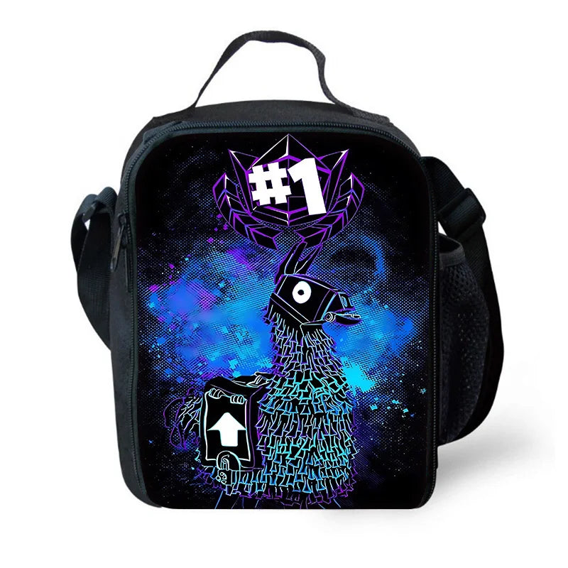 New Game FortniteS Child Insulated Large Capacity Bag for Boy and Girl Student Outdoor Picnic Resuable Thermal Cooler Lunch Box