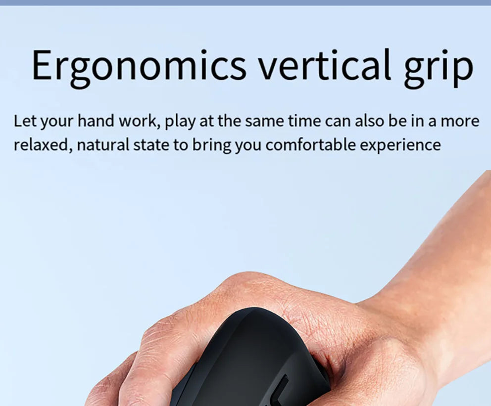 Wired Right Hand Vertical RGB Ergonomic Gaming Mouse, USB Optical Ergonomic Mouse with 3200 DPI, Vertical Wired Mouse for PC, Laptop & Computer
