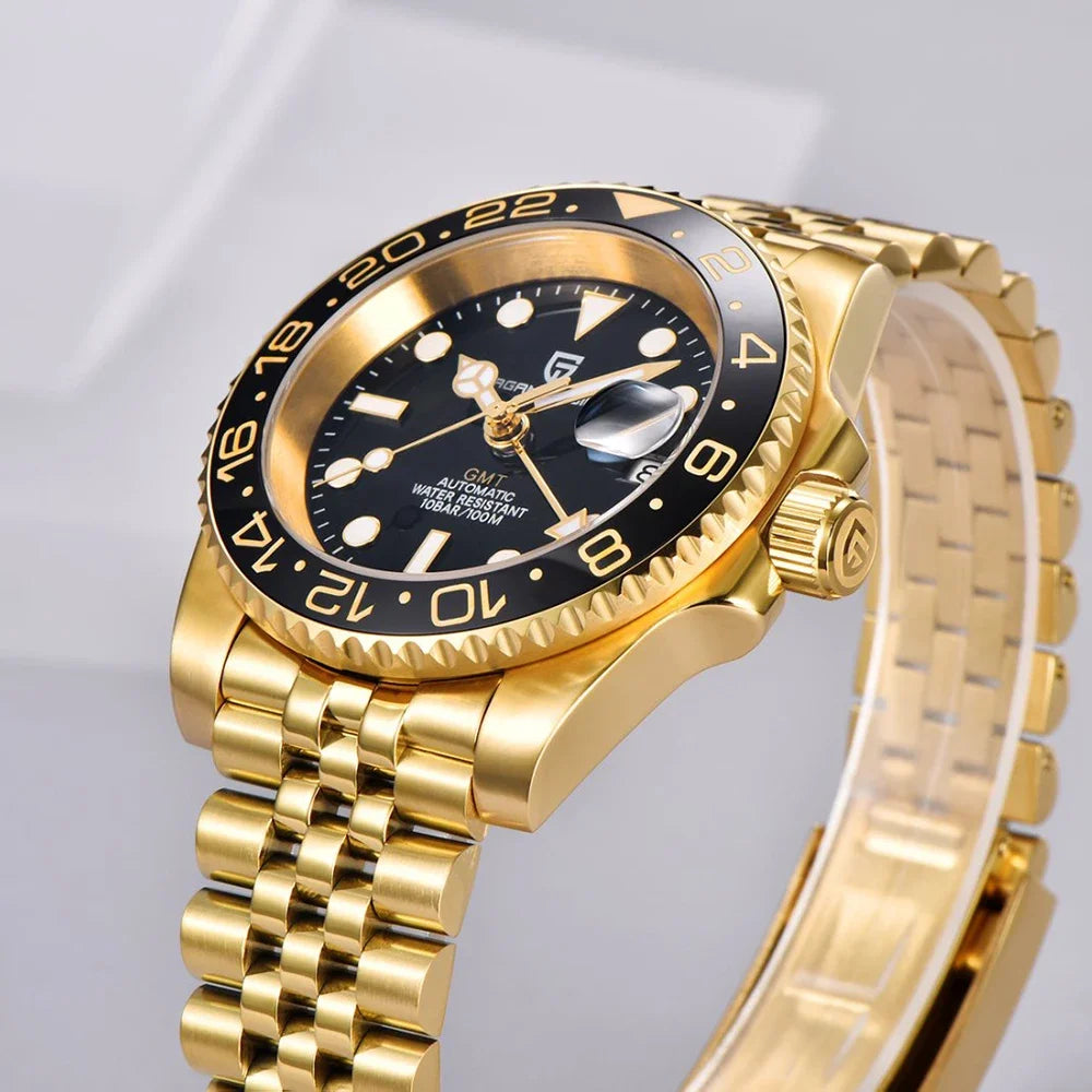 PAGANI DESIGN 40MM GMT Watches for Men Luxury Sapphire AR Mechanical Watch Ceramic Bezel Automatic 100M Waterproof Gift watch