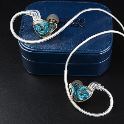 NICEHCK NX7MK4 HiFi Earphones 7 Driver Hybrid Audiophile IEM with Stabilized Wood Faceplate, Replaceable Tuning Filters, Wired Earbuds