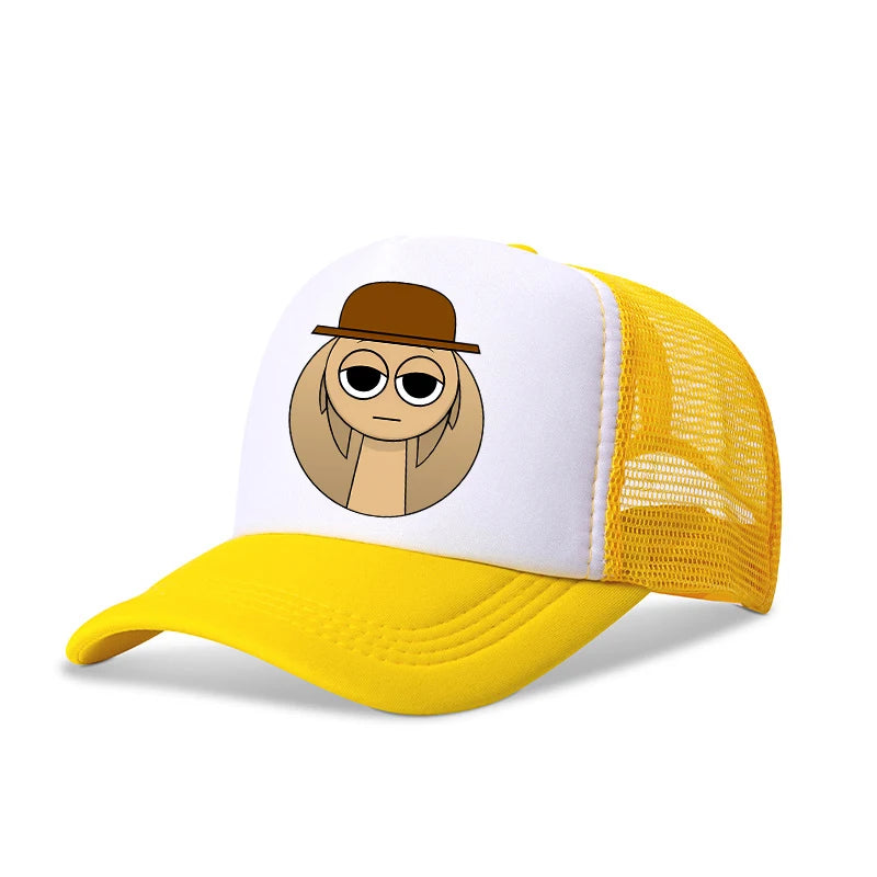 Sprunkis Boys Girls Child Cartoon Baseball Caps Kids Hip Hop Breathable Mesh Hat Cute Anime Sunbonnet Shade Caps Birthday Gifts