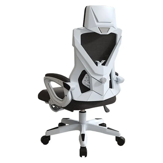 Chaise d'ordinateur avec dossier réglable, ergonomique, idéale pour les présentateurs en direct, les joueurs, les bureaux, les dortoirs et les étudiants.