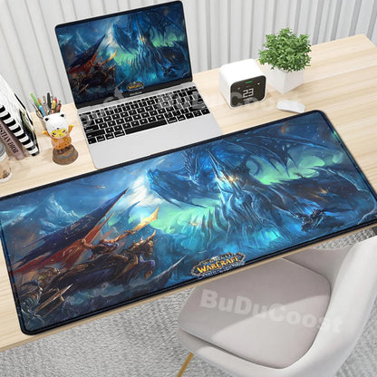 Anime World of Warcraft Deskmat Gaming Mouse Pad Computer Accessories XXL Lock Edge keyboard Mice carpet Gamer Mause Office Mats