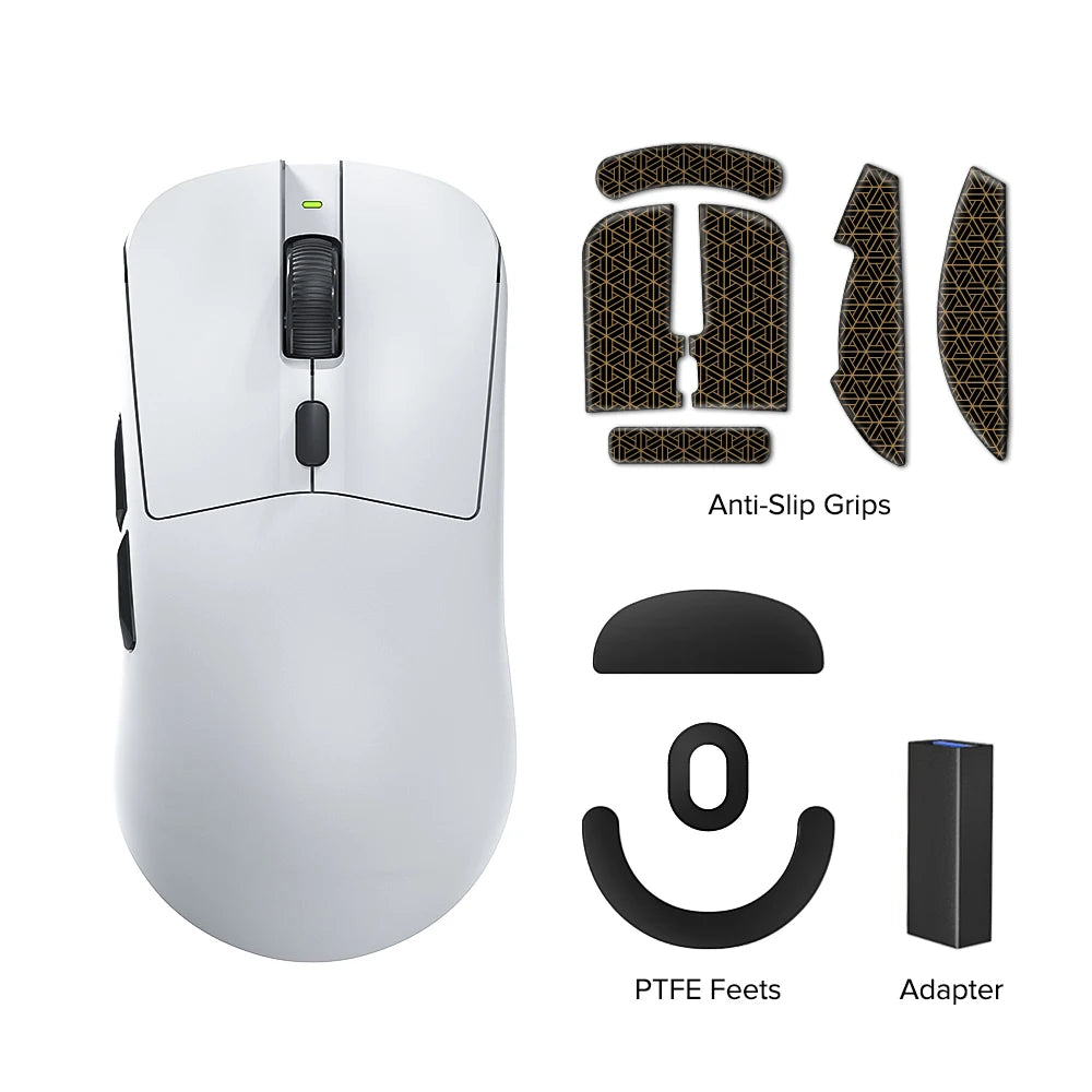 KYSONA M617 Wireless Gaming Mouse Tri-Mode Bluetooth 2.4G & Wired, PAW3395 Sensor, 26K DPI, 8000Hz Polling Rate, 59g Lightweight Rechargeable Gaming Mouse
