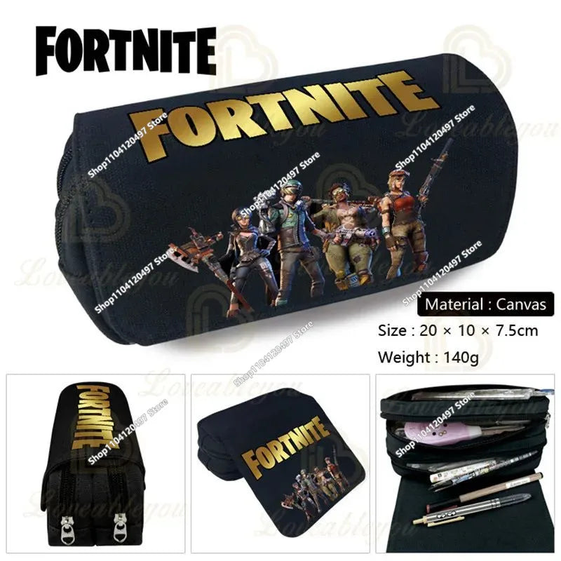 Fortnite Battle Royale Pencil Case for Kids Cartoon Stationery Storage Pen Box School Supplies Birthday Gift