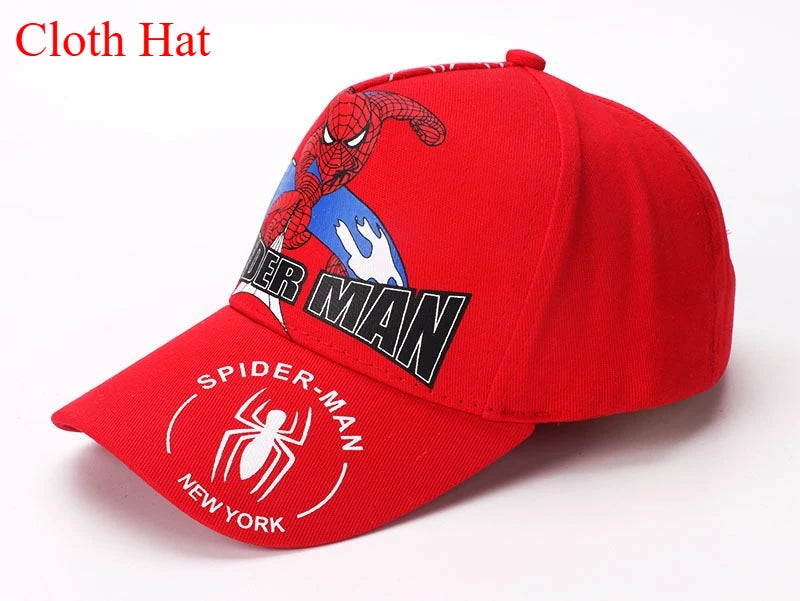 Figurka z anime Marvela Spider-Man – czapka z daszkiem z motywem kreskówkowym, bawełna i poliester, czapka z daszkiem dla chłopców i dziewcząt, akcesoria do nakryć głowy, prezent urodzinowy dla dzieci