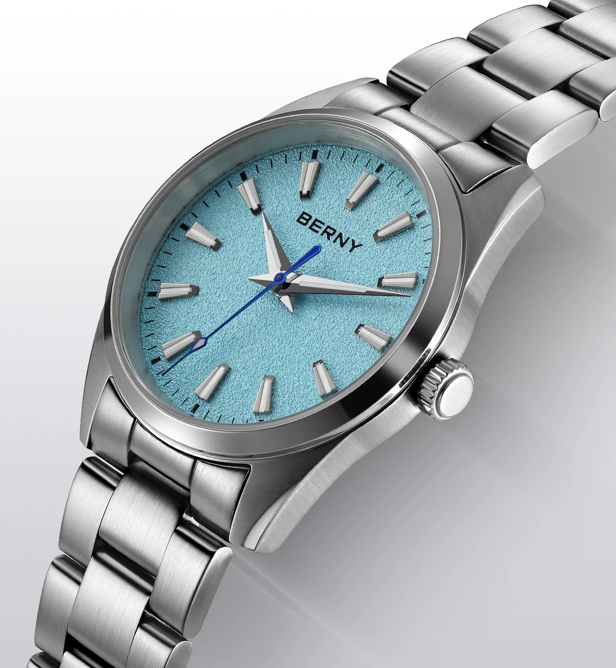 BERNY Men's Watch Luminous AR Sapphire 10ATM Classic  Dress Business Quart Watches for Men Fashion Casual Wristwatch