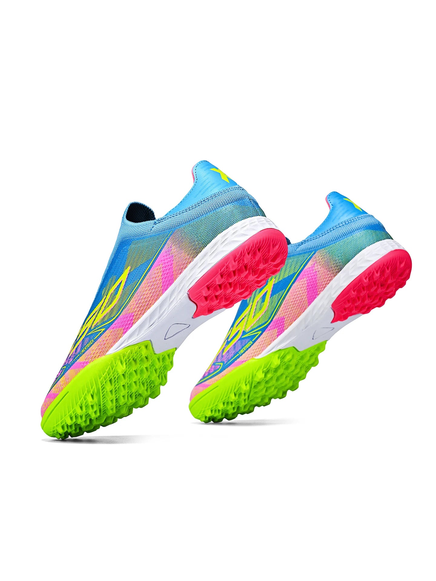 TF Soccer Cleats Men Women Kids PU Synthetic Upper Rubber Outsole Wear-Resistant Non-Slip Training Shoes