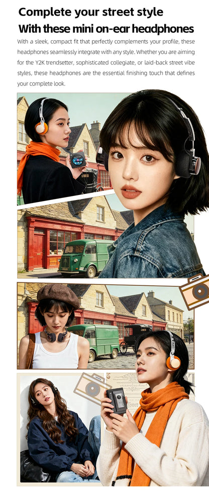 FIIO EH11 On-Ear Bluetooth Headphones – Hi-Res LDAC Wireless Bass Headset, 30H Battery, Dual Device Connection & Lightweight Retro Design