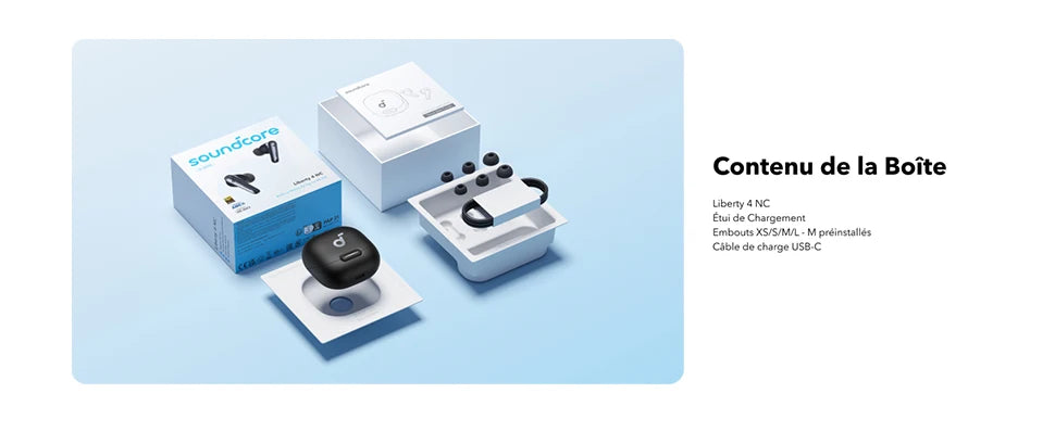 Soundcore by Anker Liberty 4 NC Wireless Bluetooth 5.3 Earbuds – Adaptive Noise Cancelling 98.5%, Deep Bass In-Ear Headphones with Microphone, ANC Bluetooth 5.3 Earbuds