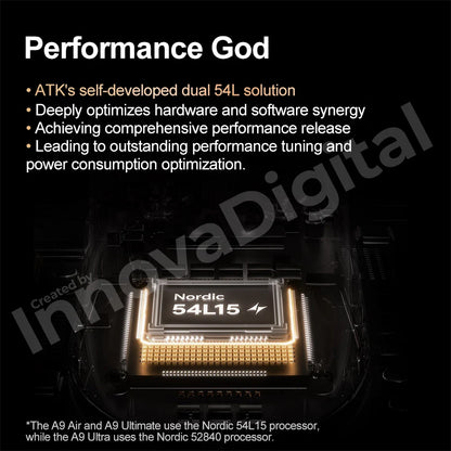 ATK Dragonfly A9 Ultimate безжична геймърска мишка A9 Air PAW3950, ултралека ергономична e-sports мишка за FPS геймъри, CSGO A9 Ultra