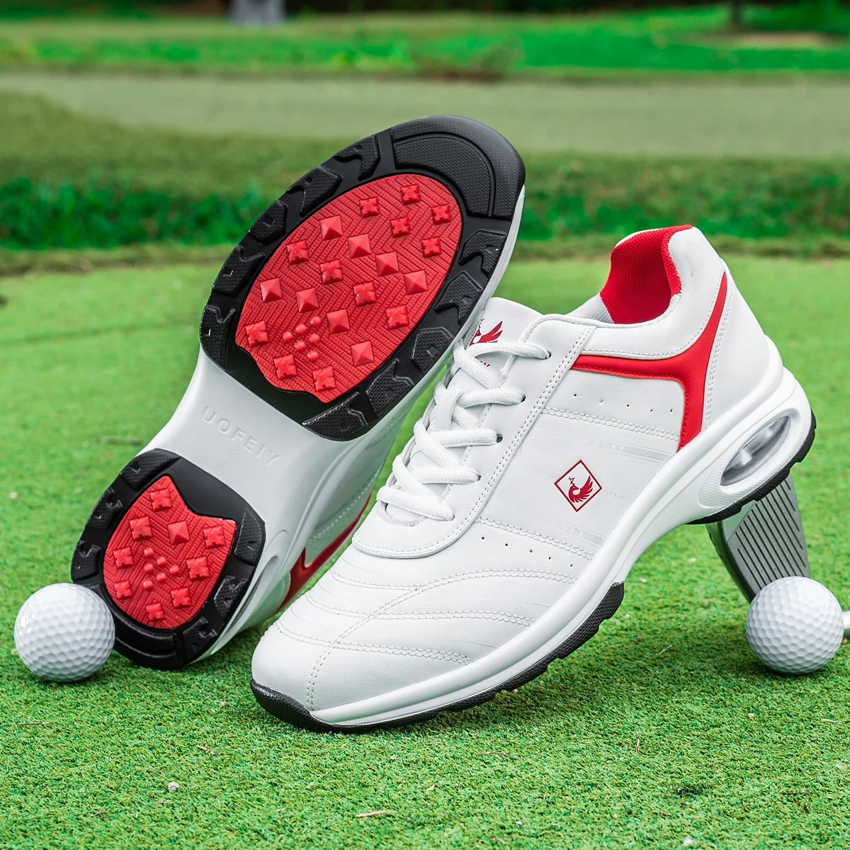 OIMKOI Men Golf Shoes Casual Breathable Waterproof Non-slip Golf Outdoor Training Shoes