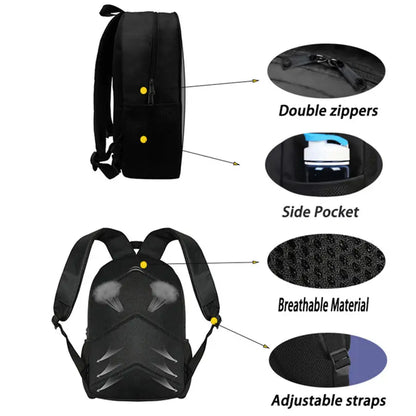 2Pcs Fortnite Kids Backpack Set Pencil Case Lightweight Durable School Bag For Boys Girls 6-9 Years Old Daily School Supplies