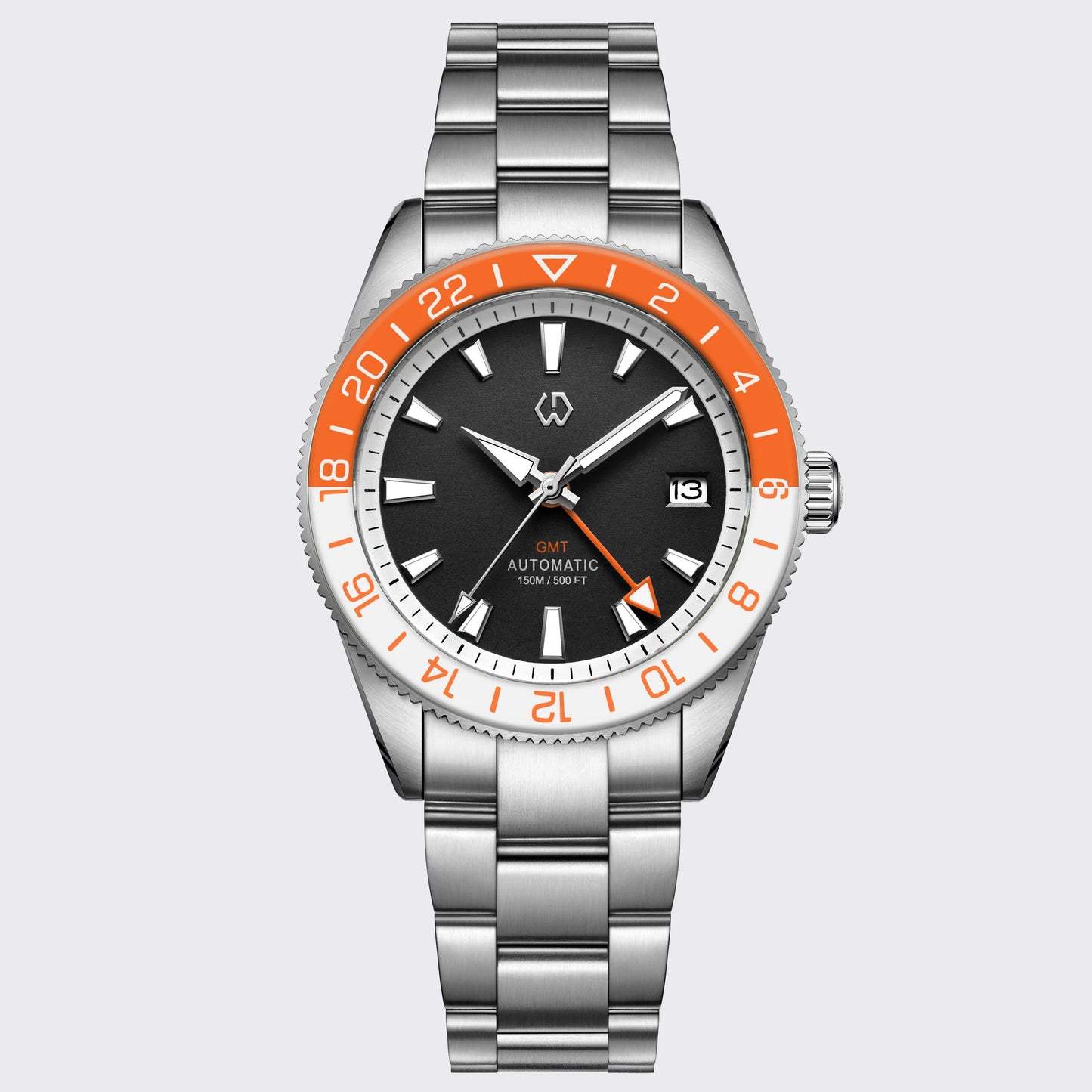 WISHDOIT 2025 New NH34 Men's Sports Automatic Mechanical GMT Sapphire Stainless Steel Waterproof 15 ATM With Rubber Strap
