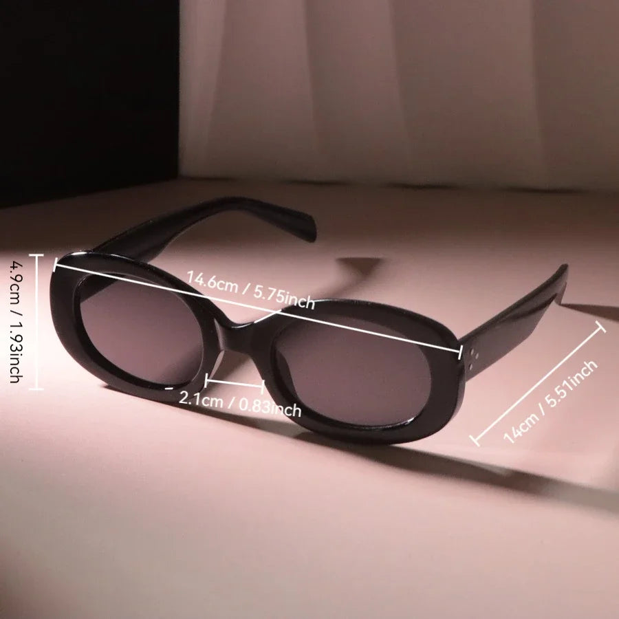 Round Luxury Oval Sunglasses Women Men Brand Designer Cute Black Sun Glasses Female Male Colors Mirror Oculos De Sol