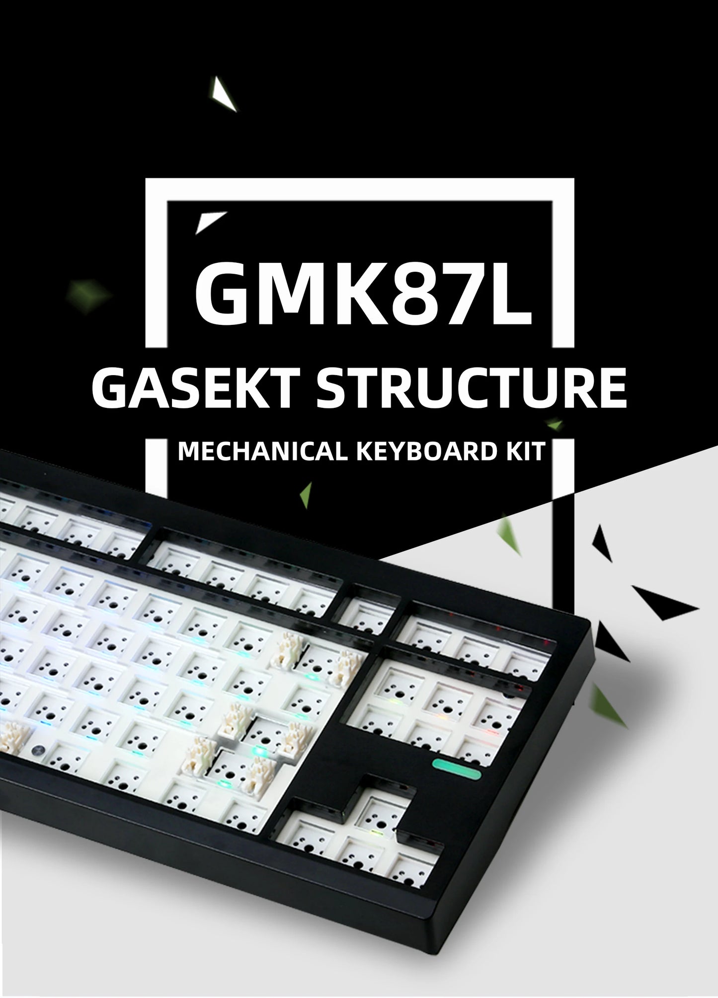 ZUOYA GMK87-L Mechanical Keyboard KIT 3-Mode Wireless Bluetooth Hot Swappable Gasket Customization Keyboard Gaming Keyboard KIT