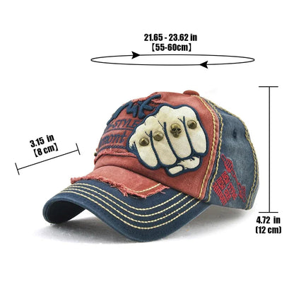 Gorra de béisbol de moda, deportiva, para actividades al aire libre, informal, gorra para el sol, gorras de hip hop, talla única, ajustable, unisex, con remache y parche de puño