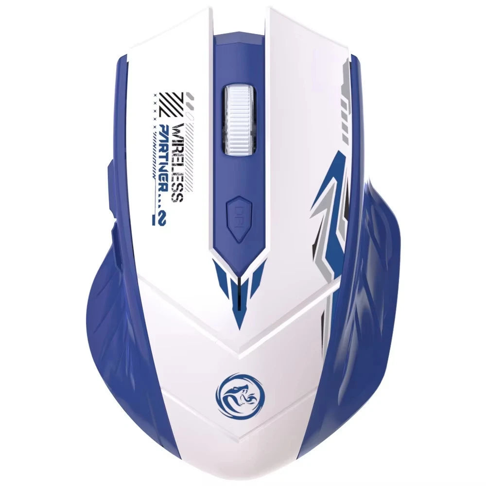 Wireless Gaming Mouse 2.4G Bluetooth Rechargeable Silent Mouse, Dual Mode Wireless Gaming Mouse with 6 Buttons, Adjustable DPI, Ergonomic Mouse for PC, Laptop & Mac