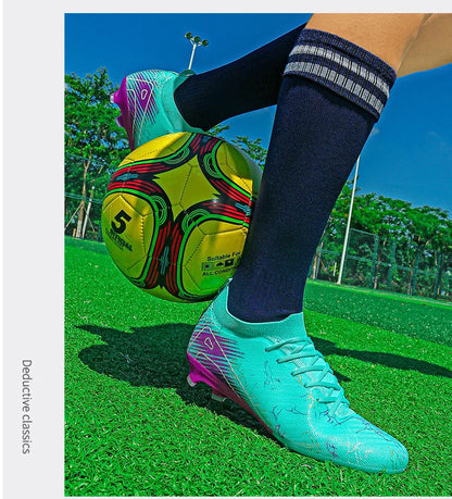 New Men's Soccer Shoes Training Wholesale Top Football Boots Sneakers FG Quality Cleats Non-Slip Drop Shipping Unisex Adult