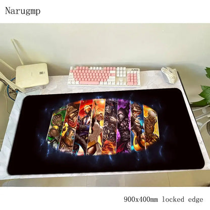 Tapete de rato Overwatch de aniversário, tapete para computador 900x400x3mm, tapete de rato gaming grande, presente para rato e teclado, jogos PC gamer, secretária