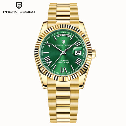 PAGANI DESIGN Luxury Men Watch Sapphire mirror Luminous Stainless Steel Watch Week Date Mechanical Waterproof ST16 Man watch